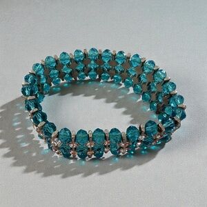Elegant Teal Crystal Bracelet